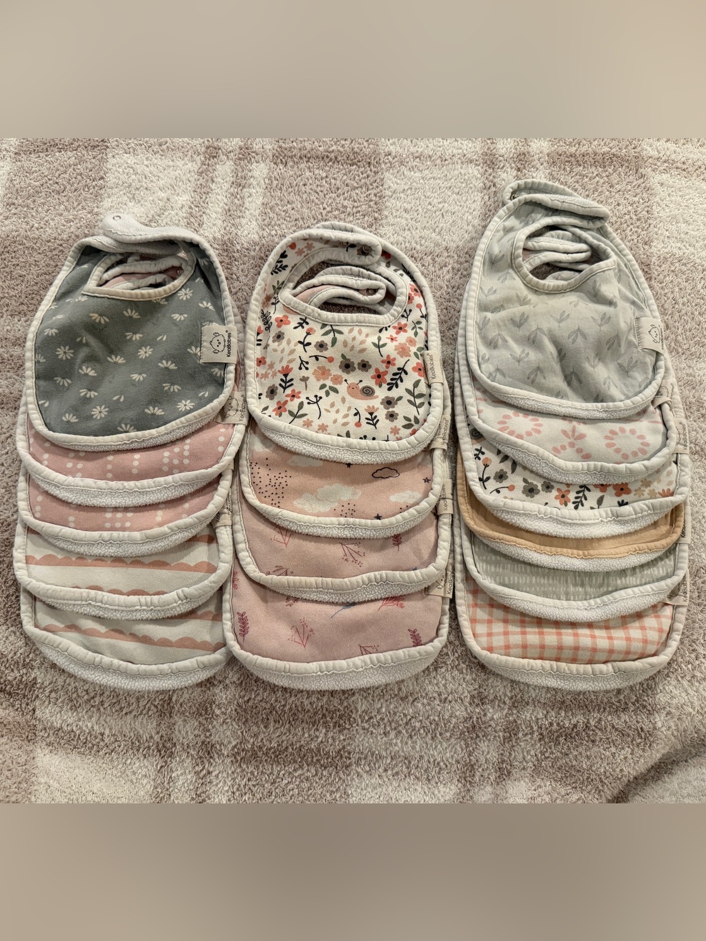 Baby Girls Multicolor Cotton Bib Bundle